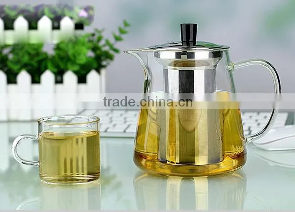 Glass Tea Pot With Tea Strainer Pots With Strainer Lids Glass Infusion Tea Pots photo-3