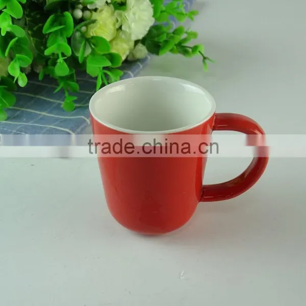 Stocked 80ml Colorful Glazed Ceramic Coffee Mug/cup , Cheap Ceramic Beer Mug With Special Handle Standard for Daily Use photo-2