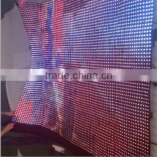 Large P25 Black Fireproof Velvet Fabric Video Curtain Led Display photo-6