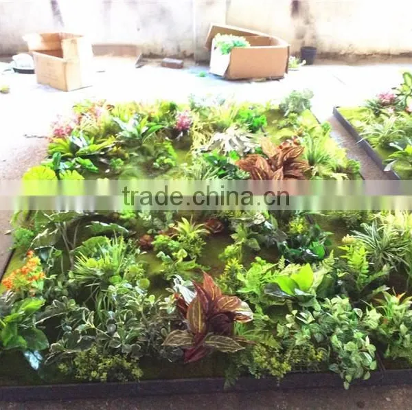 Home Garden Wedding Decoration 200cm*100cm Green Original Succulent With Moss Carpet Grass Wall E03 0501 photo-2