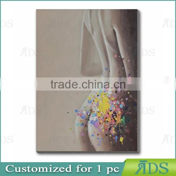 Abstract Nude Girl Female Body Art Canvas Painting for Sale photo-2