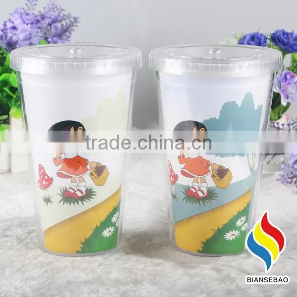 With Paper Insert Custom Double Wall Plastic Color Change Tumbler photo-5