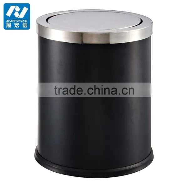 Indoor Stainless Steel Swing Lid Waste Disposal Bin photo-2