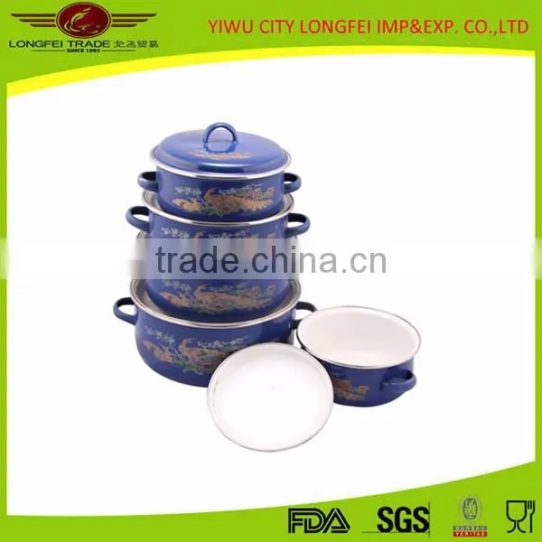 2016 High Quality Wholesale Non-stick Enamel Cast Iron Cookware Set photo-2