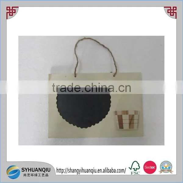Wooden Kitchen Hanging Slate Blackboard School Children Room Craft Write Draw photo-2