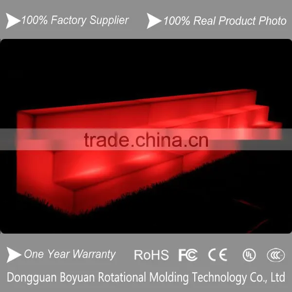 HDPE Plastic Color Changing 3 Level Big Light up Portable Led Wine Rack photo-2