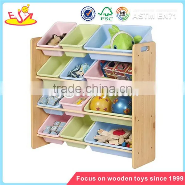 Wholesale New Fashion Wooden Four Compartment Shelves Hot Sale Wooden Shelves Storage W08C040 photo-2