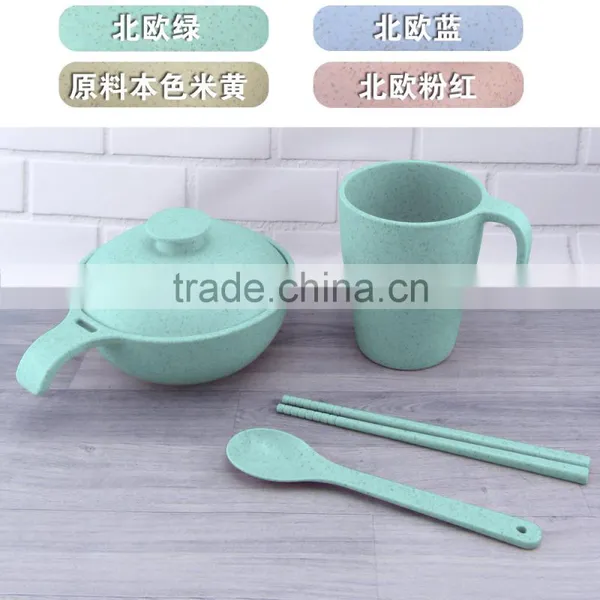 New Environmental Protection Bowl and Cup Set by Wheat Straw photo-4