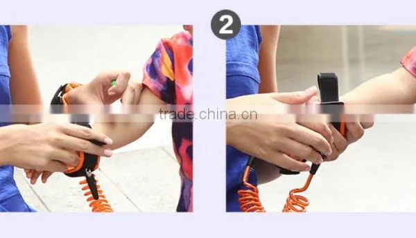 Kids Safety Wrist Rein Harness Strap Elastic String Toddler Anti Loss Children Wrist Link Collapsible Rope Cannot Cut off photo-4