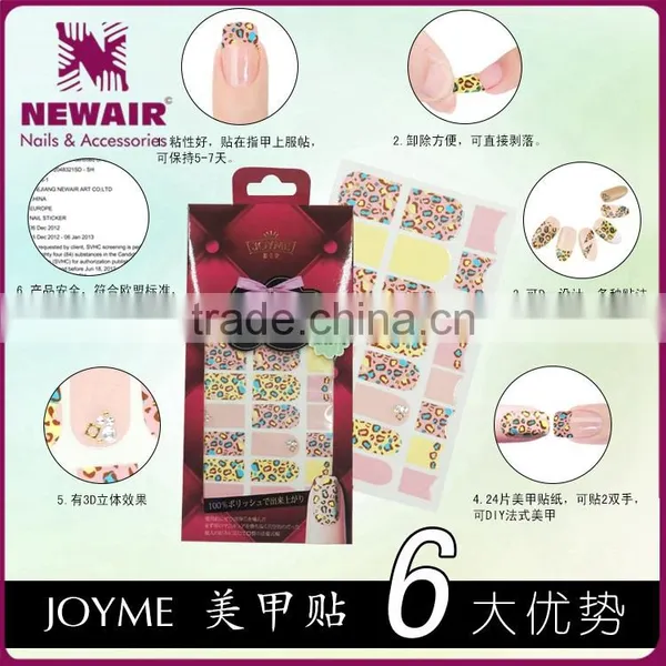 High Quality 24 Designs Nail Wrap Waterproof Nail Stickers photo-2