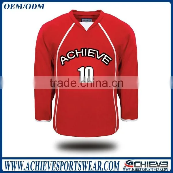 Custom Sublimation New Style Mesh Fabric Team Set USA Ice Hockey Jersey photo-6