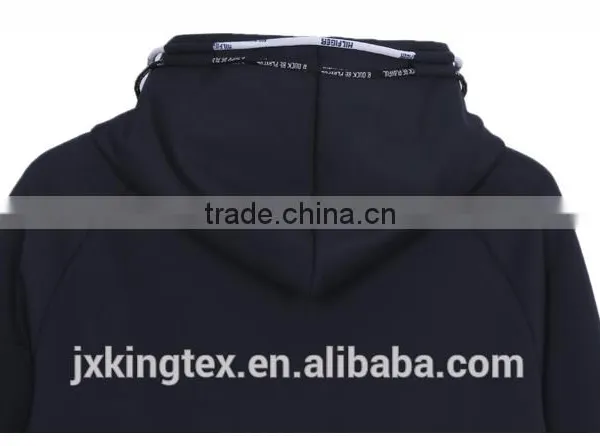 Zipper Pocket On Sleeve Two String Ribbing With Spandex Hem Blank Good Quality Hoodies Wholesale Chest Printing photo-3