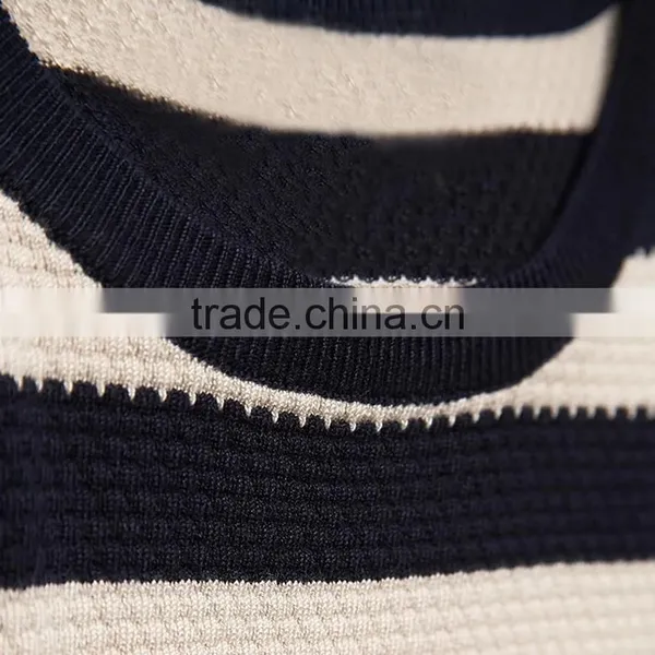 Fashion Simple Style Striped Knitted T-topper Men Sweaters photo-5