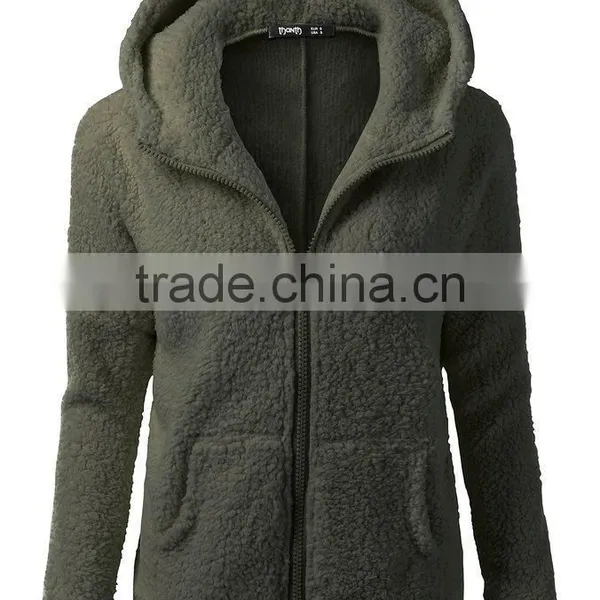 Hot Sale High Quality Super Comfort Custom Zipper up Women's Hoodie Coat photo-6