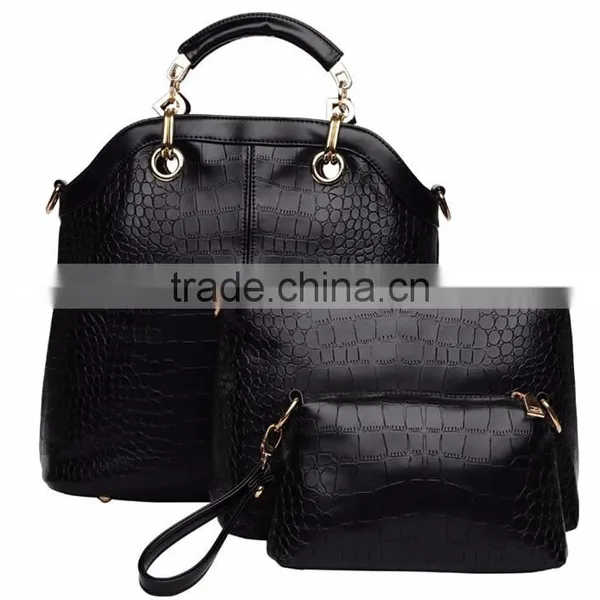 DY0059Z Fashional and Good Quality Ladies pu Bag Set 3pcs Bag Set photo-3