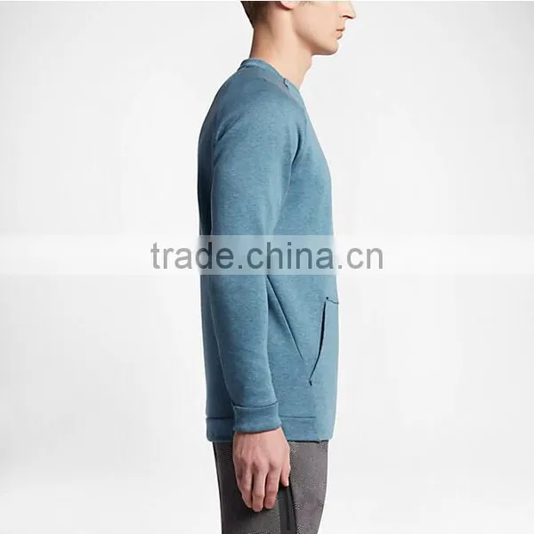 Custom Sportswear Modern Neck Kangaroo Pocket Fleece Sweatshirt Men photo-2