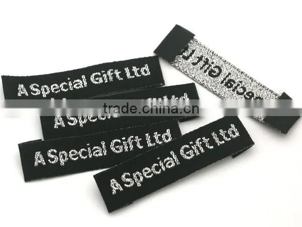 Customized Garment Shoe Labels/woven Labels/main Label/embroidered Tag Silver Gold WSL-001 photo-2