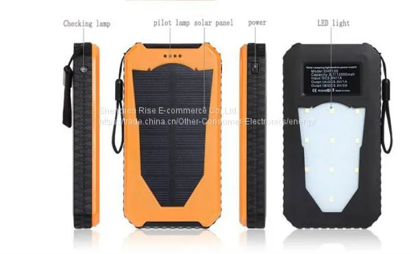 12000mah Portable Solar Charger Waterproof Mobile Phones Solar Power Bank photo-3