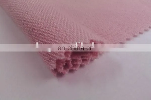 Winfar Textile Super Soft Knitting Pink Dyed French Terry Polyester Rayon Fabric photo-3