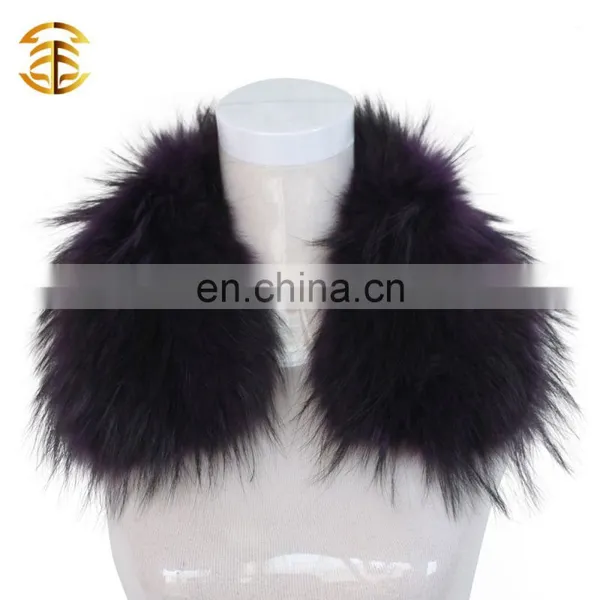 Dyed Large Genuine Raccoon Fur Collar Trim for Coat photo-4
