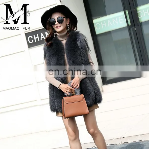 2017 Fashionable Beautiful Women Winter Real Fox Fur Fashion Vest photo-2