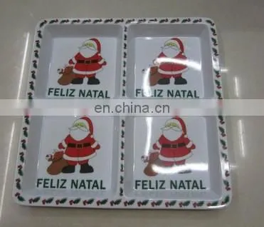 Hot Selling Santa Full Printing Melamine Ware (melamine Dishware ,melamine Ware,melaminetableware )