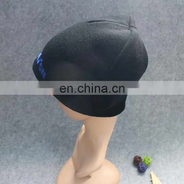 Men Winter Hats Knitting Black Beanie Hat photo-5