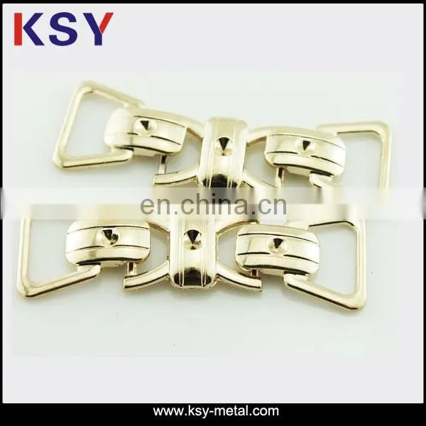 High Quality Shiny Gold Shoelace Charm Metal