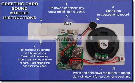 Mini Microphone Voice Record With Press Button for Magazines,greeting Cards,newspapers Etc photo-4