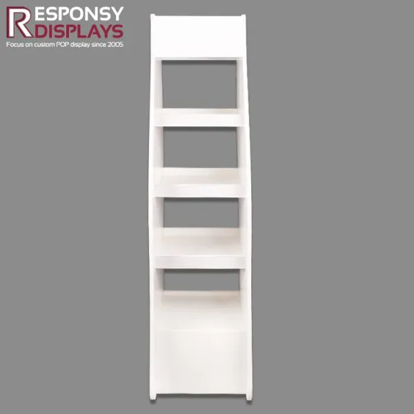 Wooden 4 Tiers Floor Milk Drink Beverage Display Rack photo-2