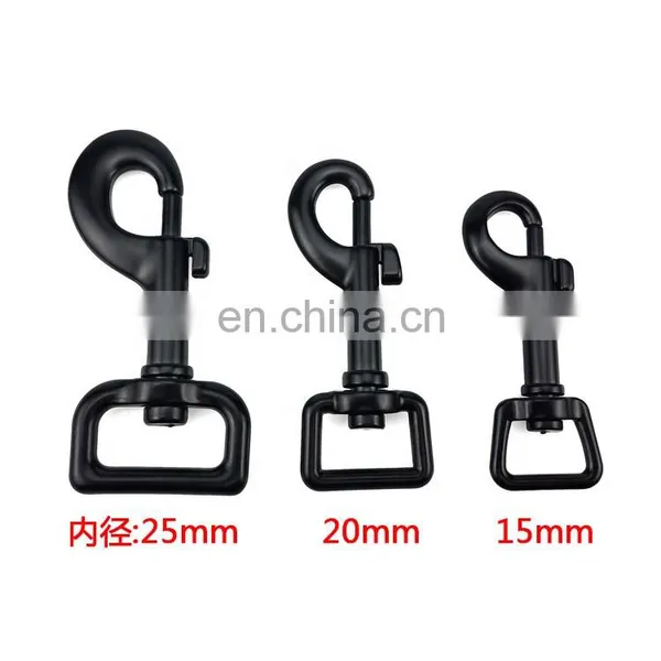 Factory Black Spray-paint Zinc Alloy Swivel Snap Hook for Dog Leash photo-3