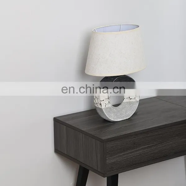 Modern Retro Style Household Stone Texture Porcelain Bedroom Table Lamp for Residential photo-4