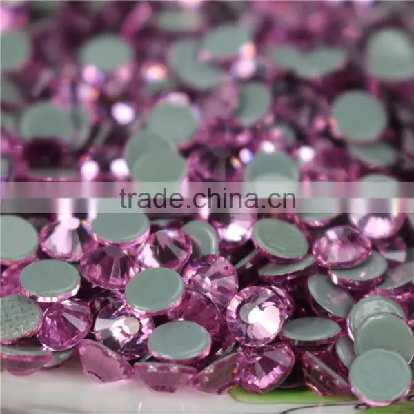 Best Quality Wholesale 14 Facets Crystal AB Flatback Hotfix Rhinestone for Bags Clothing Accessories photo-5
