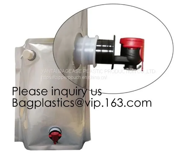 Aseptic Soap Milk Juice Water Red Wine Pack Plastic Bag In Box 5 L With Spout Tap,2L 3L 5L Plastic Valve Wine Bag in Box