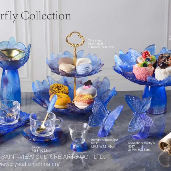 SAINT-VIEW 2022 New Collection Crystal Vase Manufactures Ramadan Mubkhar Backoor Gift Set Coffee Tray Gift Souvenir Shop Wholesale photo-3