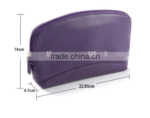 Waterproof Practical Genuine Leather Cosmetic Bag, Leather Makeup Organizer Case Lady photo-2