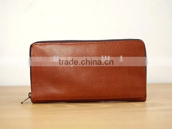 Vintage Style Cowhide Leather Cell Phone Case Wallet Men Clutch Wallet With Phone Holder photo-2