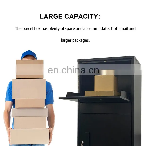 Customized Apartment Mailbox Bulk Buying Outdoor Package Mailbox Metal Parcel Drop Box Product photo-5
