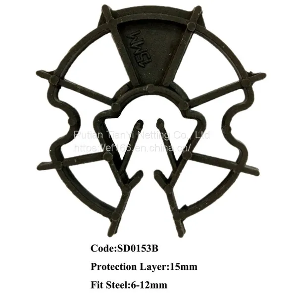 PE/PP 15-20mm Wheel Style Plastic Spacer Protective Layer of Reinforcing Steel Bar Applied in the Civil photo-3