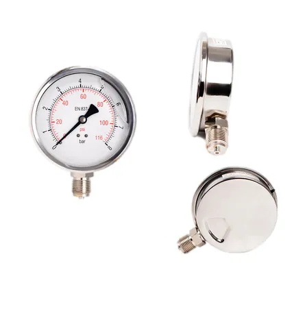 Oil-filled Pressure Gauge Double Scale Y100 Vertical Shock-resistant Radial Pressure Gauge