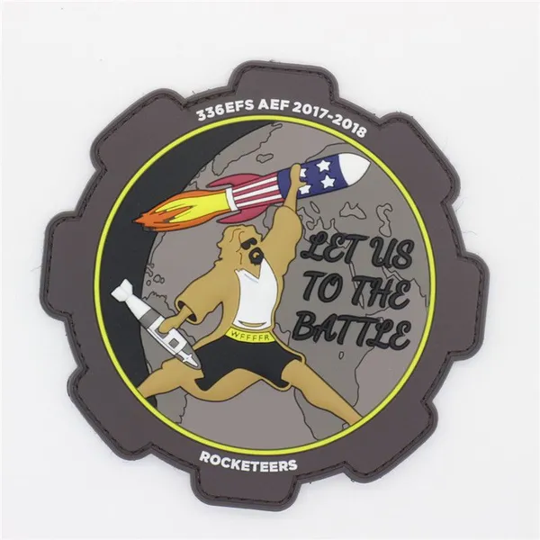 Wholesale PVC Morale Patches with Hook Backing Military Tactical Patch Factory