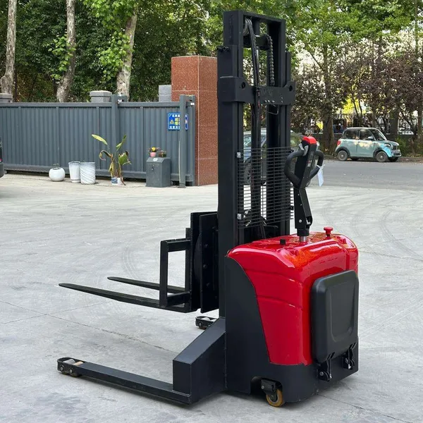 Empilhadeira elétrica vertical, empilhadeira elevatriz elétrica com altura de elevação de 3m, empilhadeira de armazém totalmente elétrica para manipulação de materiais