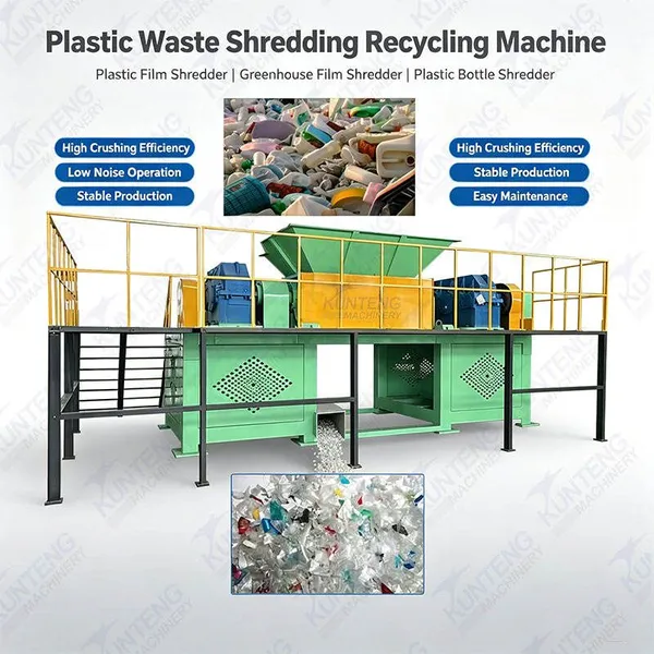 Greenhouse Plastic Film shredder Plastic Bottle shredder Industrial Waste Plastic Crushing Recycling Processing Machine EPC