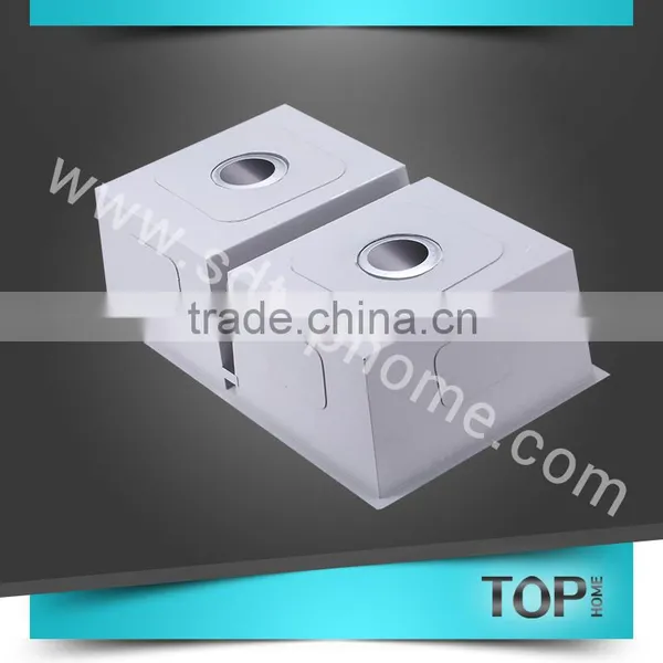 TH-RA3018A Stainless Steel Handmade Sink With CUPC Square Corner Double Bowls Undermount Sink Kitchen Sink photo-4