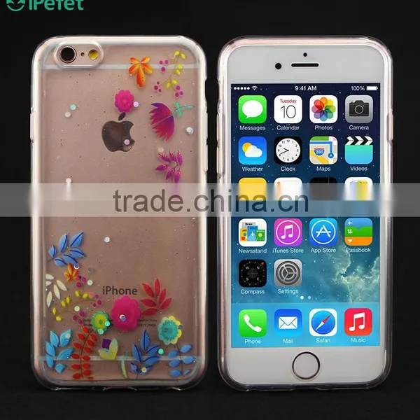 Summer Colorful Flower Custom Printing Soft TPU Silicon Phone Case For IPhone 6 Quality Choice