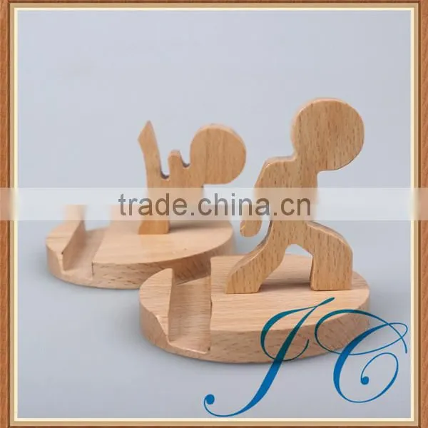 Man Modeling Wooden Cell Phone Holder & Mobile Phone Ring Holder photo-3