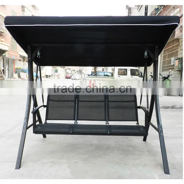 Luxury Leisure Wrought Iron Indoor Swing Chair With Stand 3 Seat Chair Swing photo-3