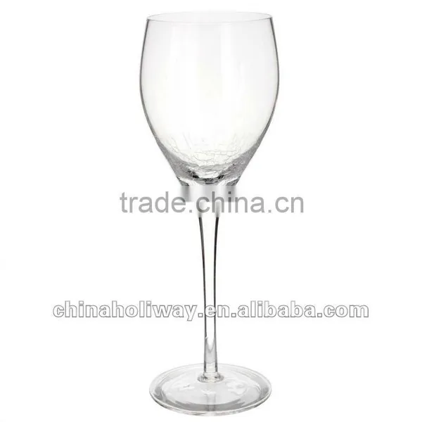 Crackle Glass, Clear Water Glass