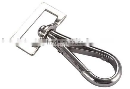 Nickle Plated Smplex Hook With Swivel Square Eye Bolt Snap Hook With Nose Ring photo-2