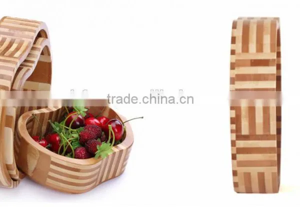 Fashion Bamboo Candy Bowl & Wood Fruit Bowl photo-2